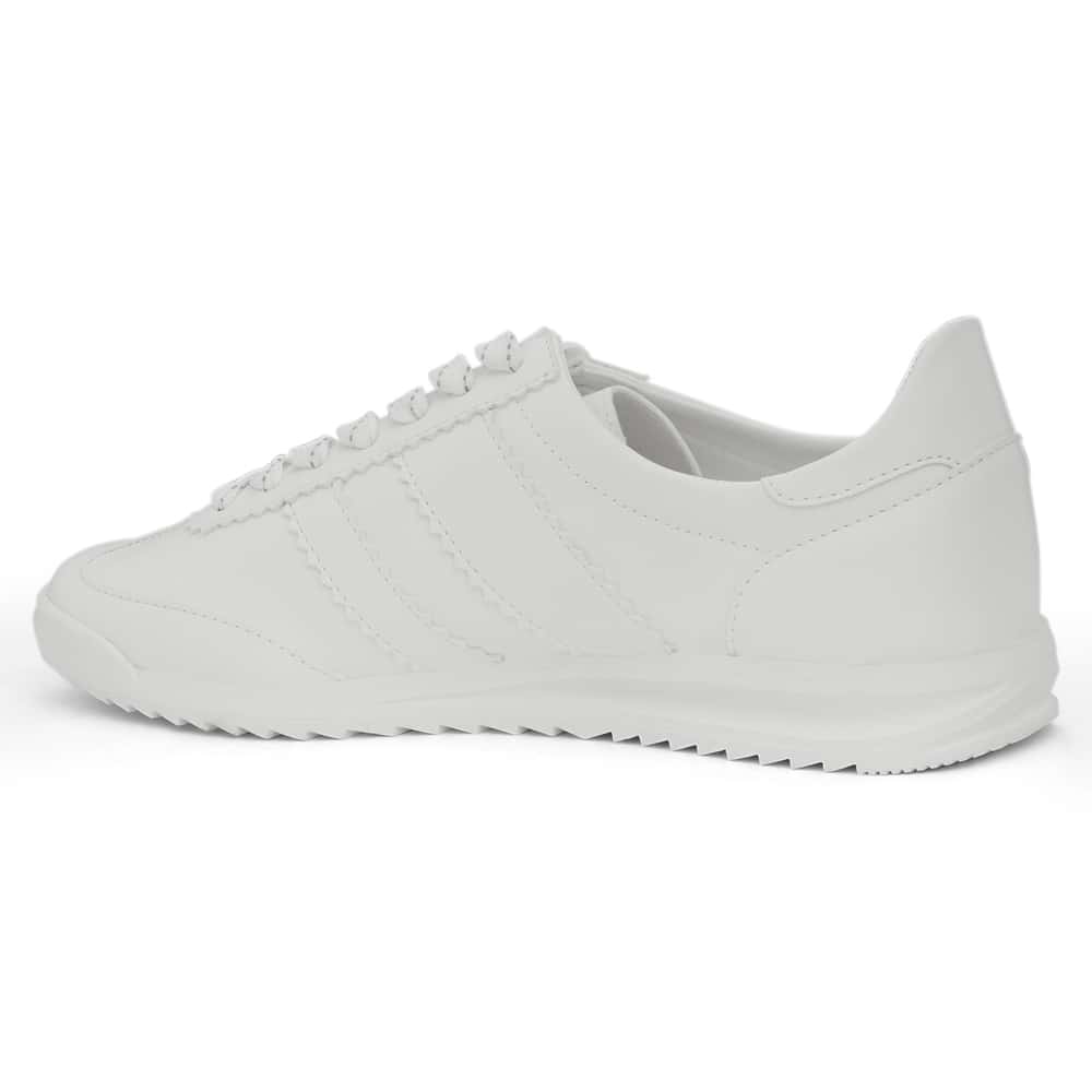 Overtime Sneaker in White Smooth
