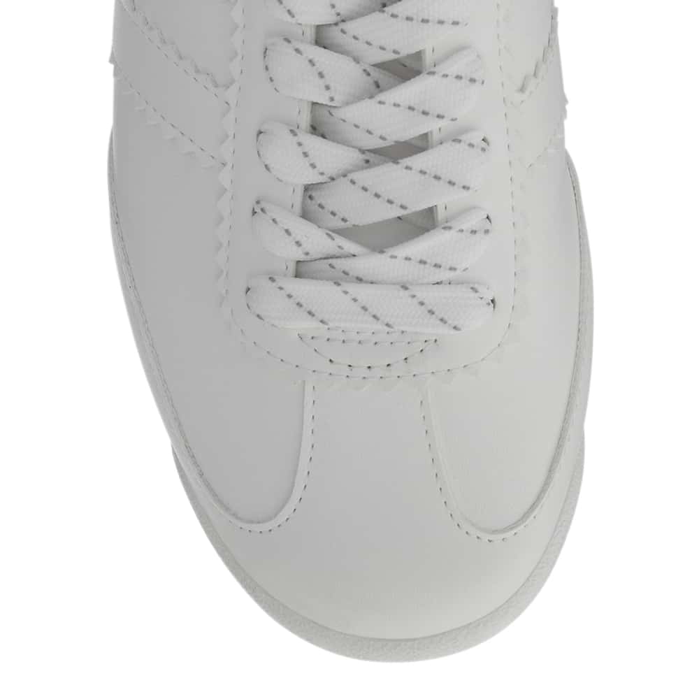 Overtime Sneaker in White Smooth