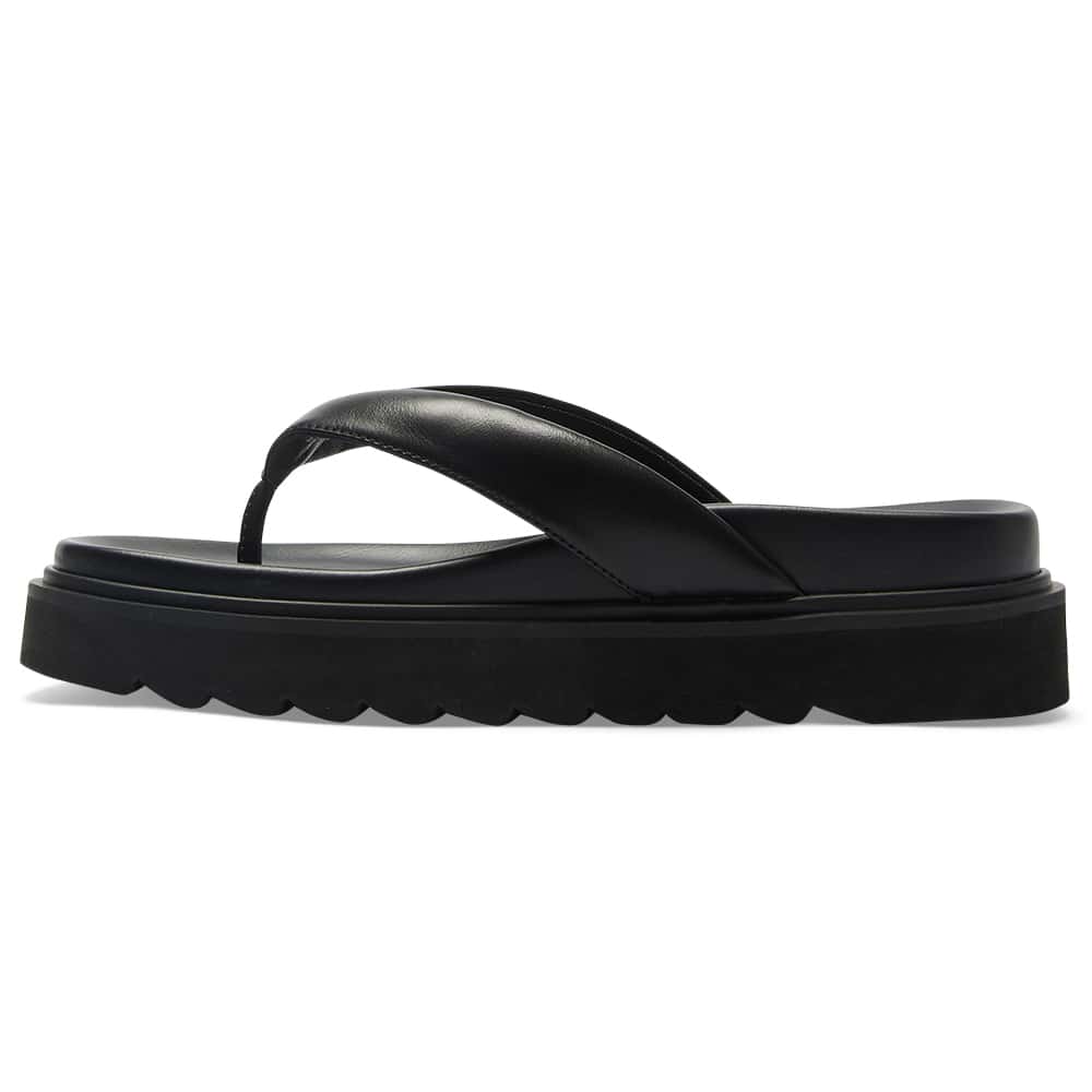 Paros Slide in Black Smooth