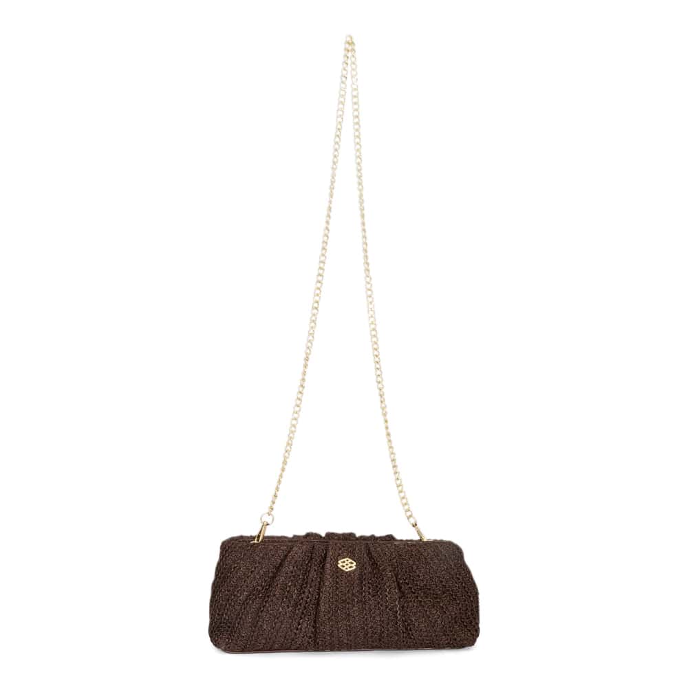 Pecan Bag in Chocolate Raffia Raffia