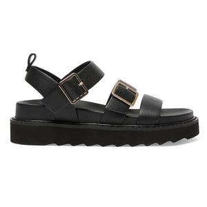 Ravella Phoebe Sandal in Black Smooth