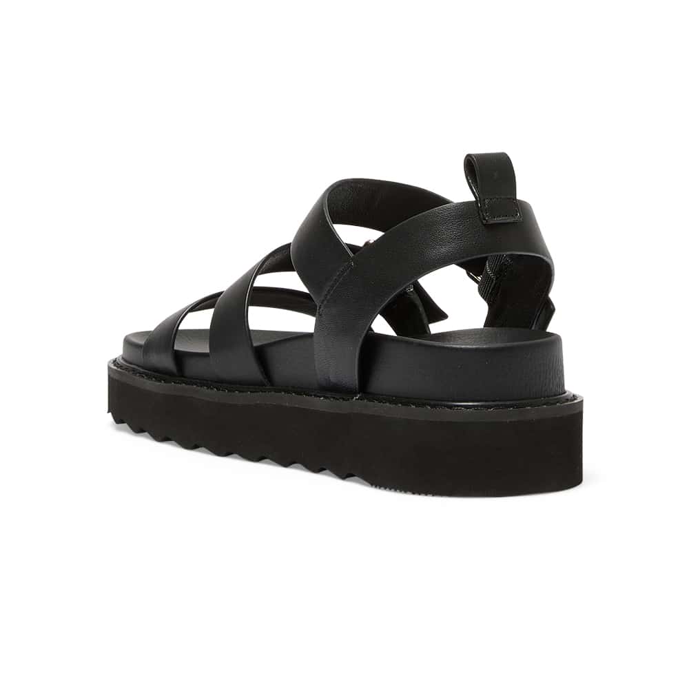 Phoebe Sandal in Black Smooth