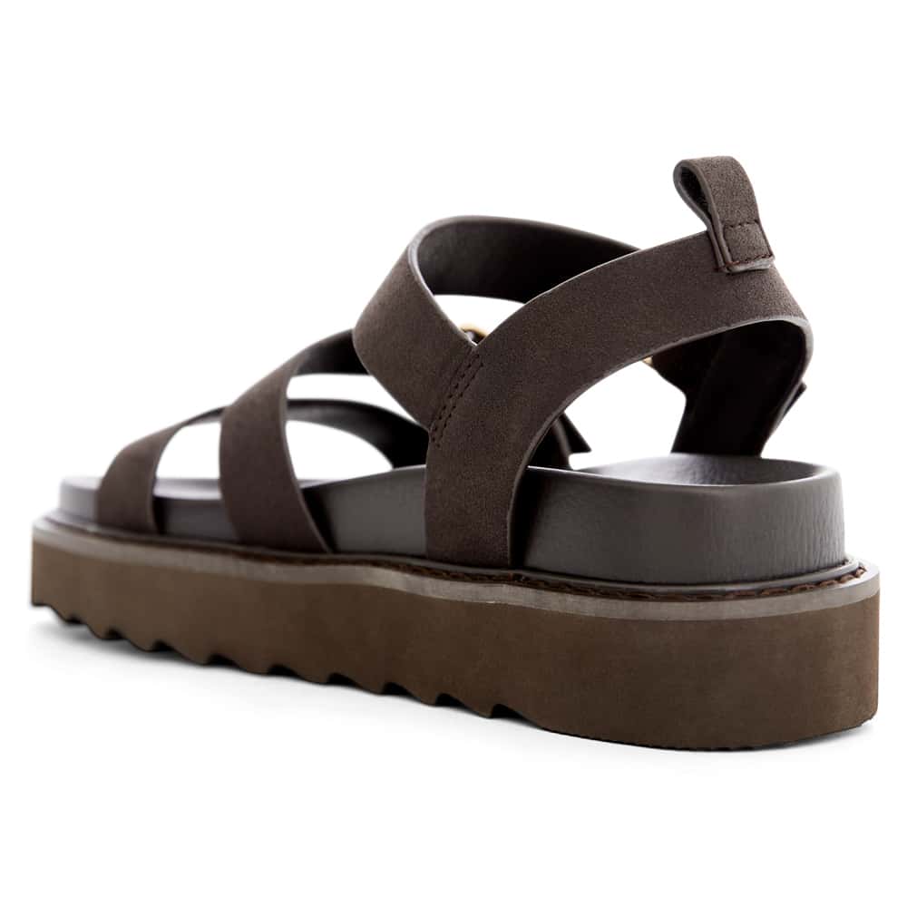 Phoebe Sandal in Chocolate  Micro