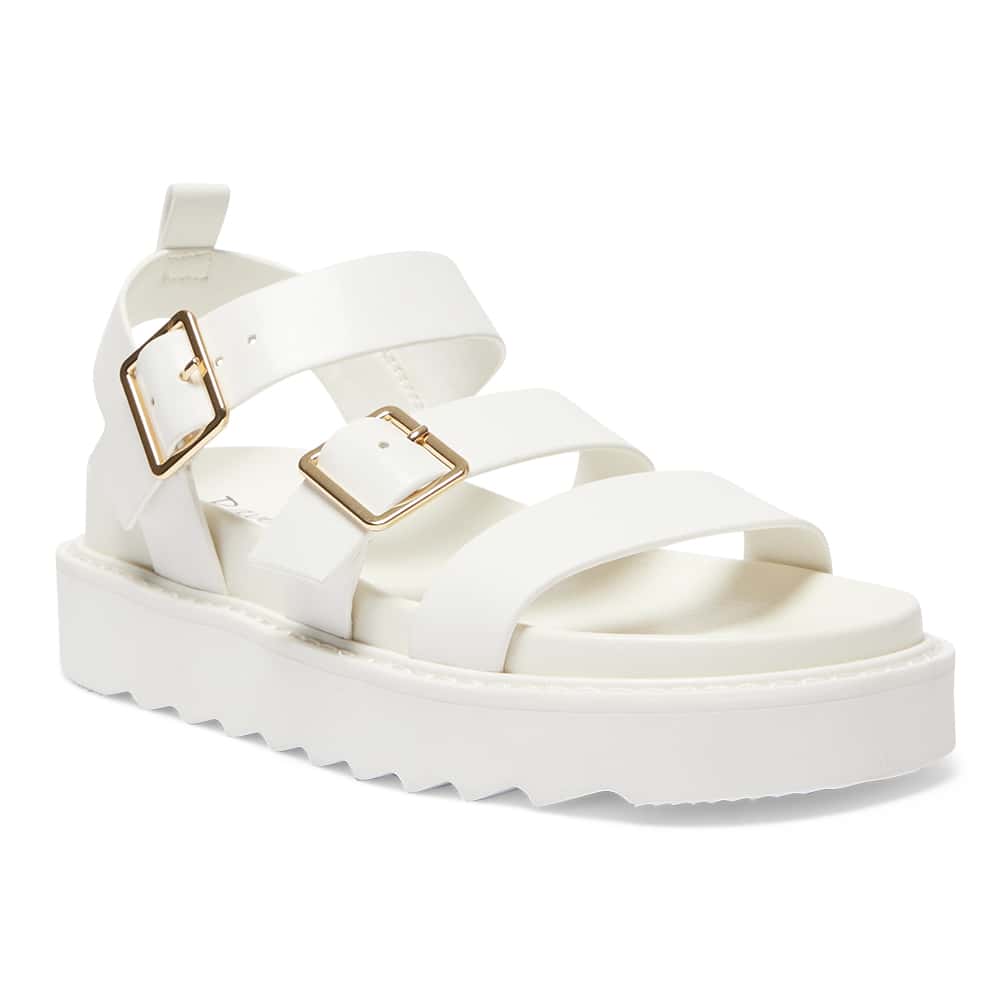 Phoebe Sandal in White Smooth