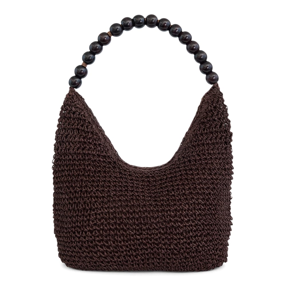 Piper Bag in Chocolate Raffia