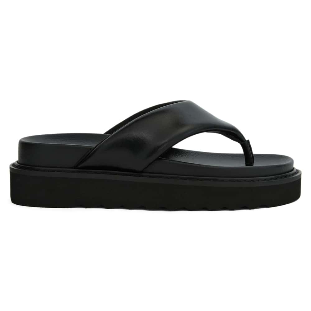 Pollini Wedge in Black Smooth