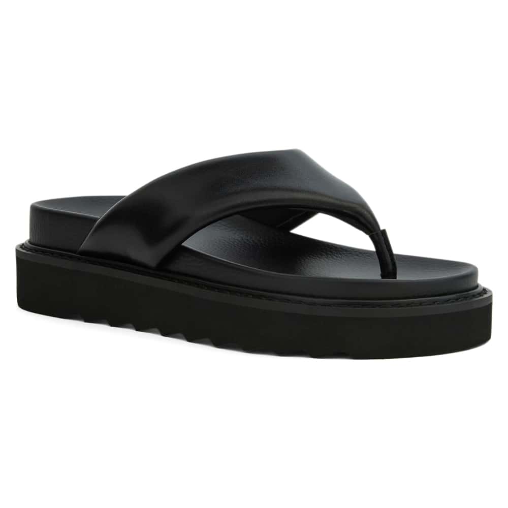 Pollini Wedge in Black Smooth