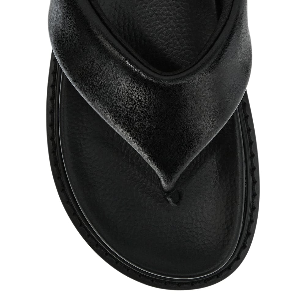 Pollini Wedge in Black Smooth