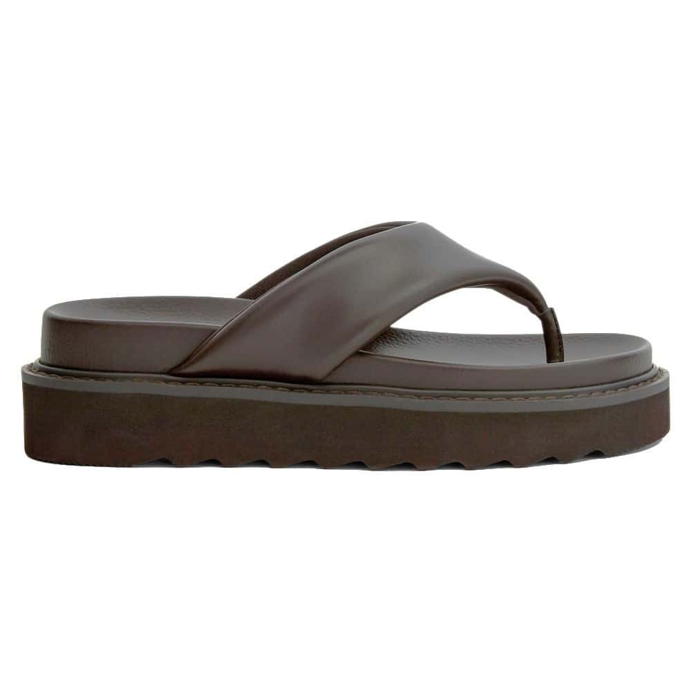 Pollini Wedge in Chocolate Smooth