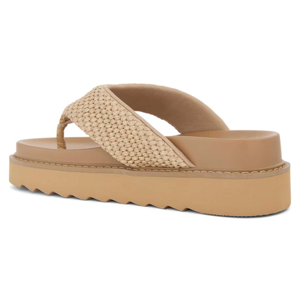 Pollini Wedge in Natural Raffia Raffia