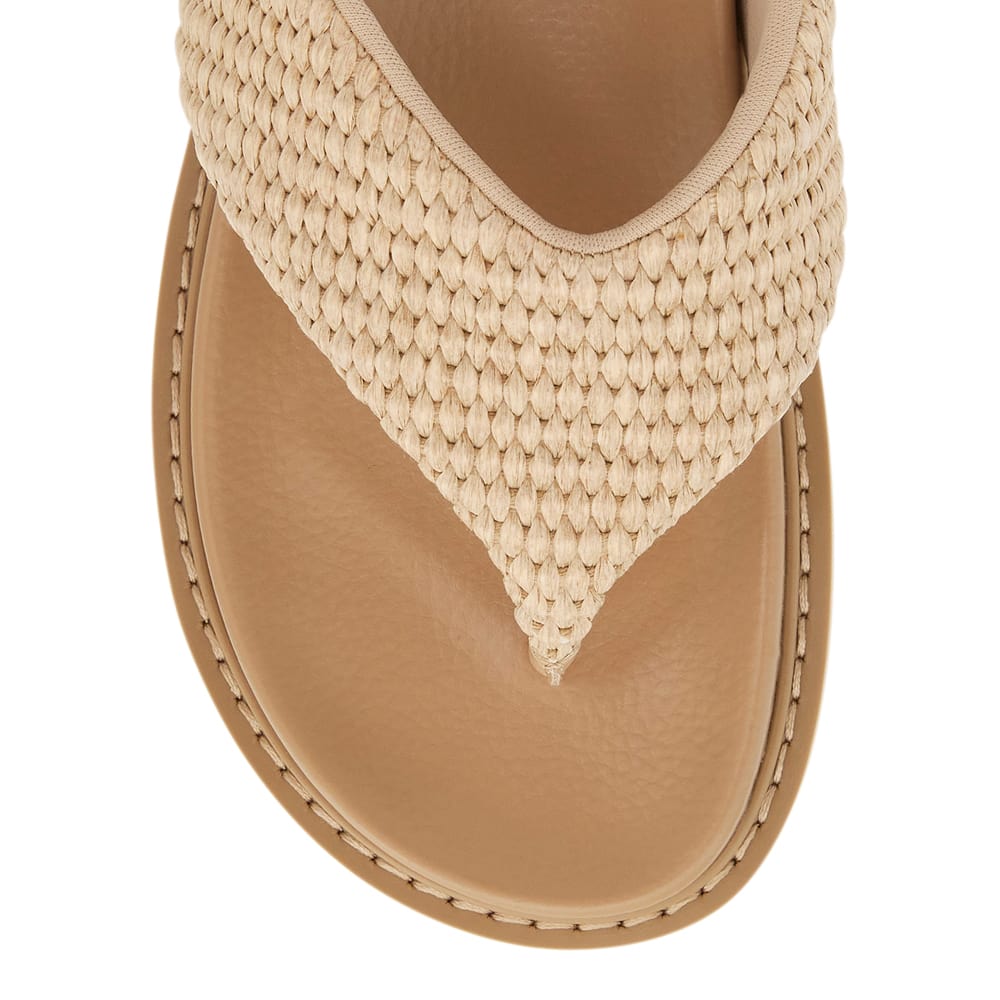Pollini Wedge in Natural Raffia Raffia