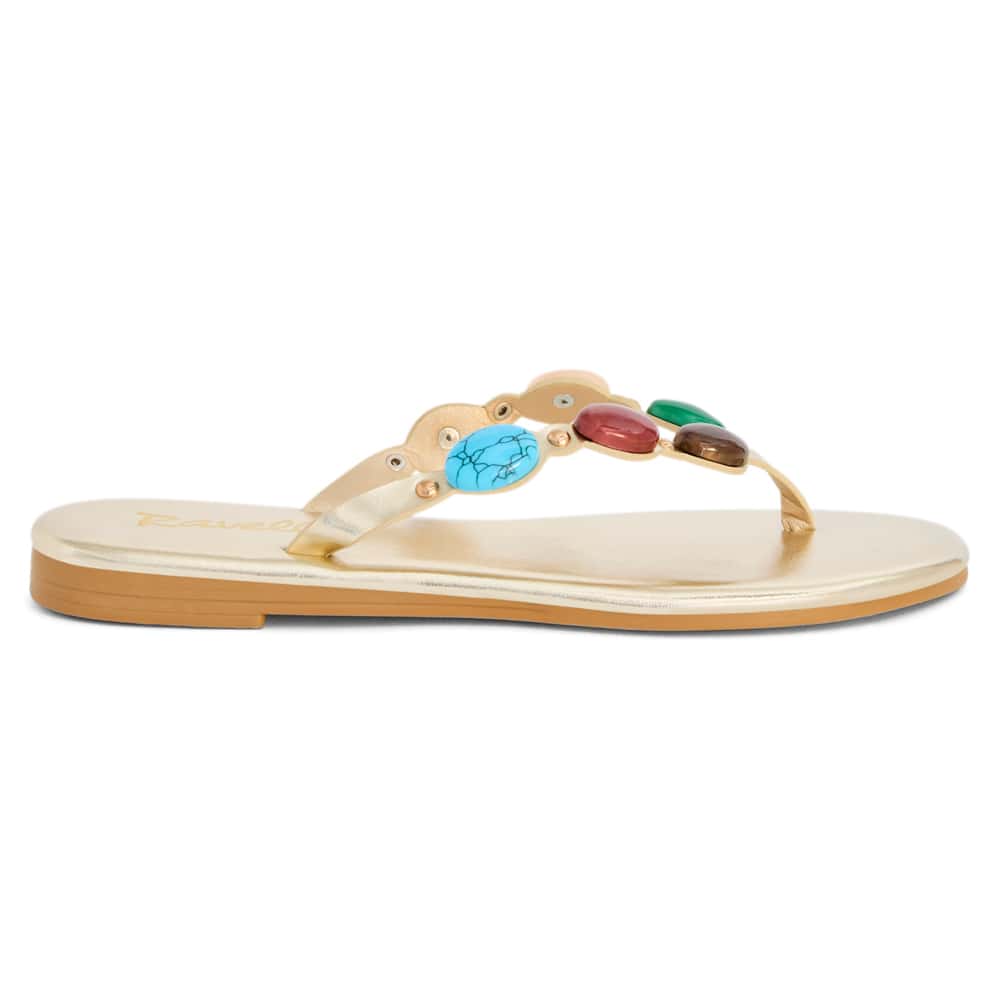 Pompei Sandal in Gold Metallic