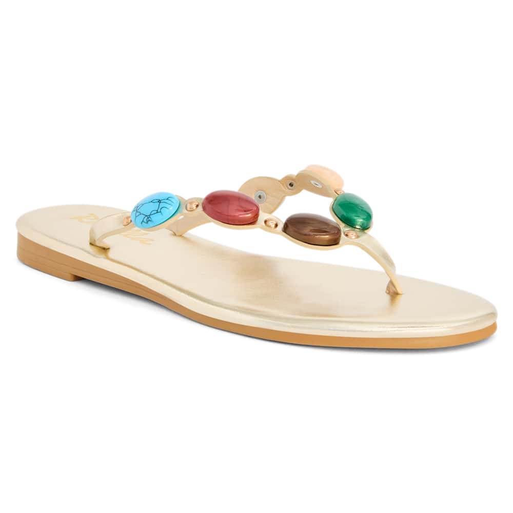 Pompei Sandal in Gold Metallic