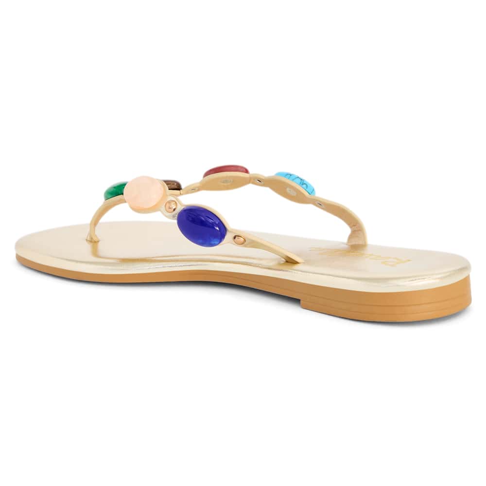 Pompei Sandal in Gold Metallic