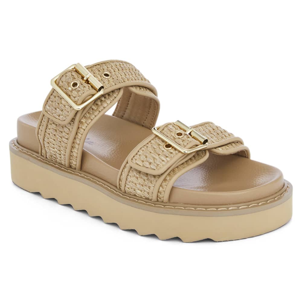 Poncho Slide in Natural Raffia