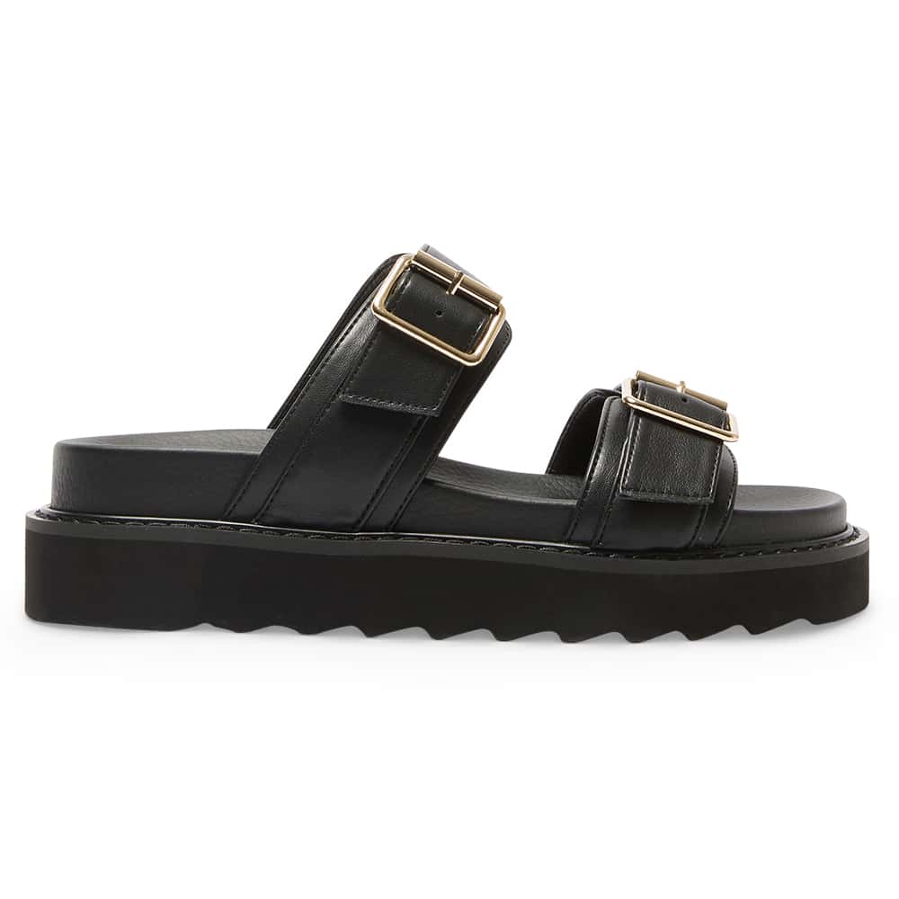 Poppy Slide in Black Smooth