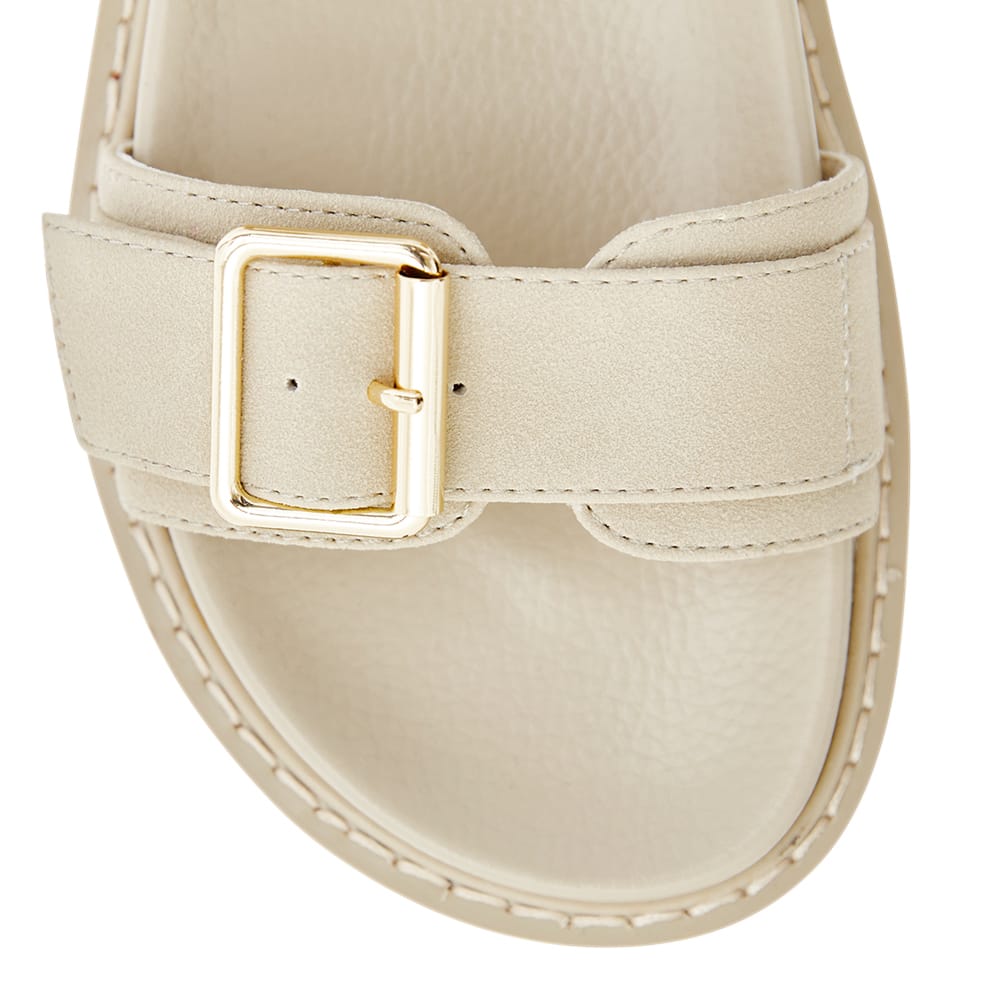 Poppy Slide in Taupe Micro