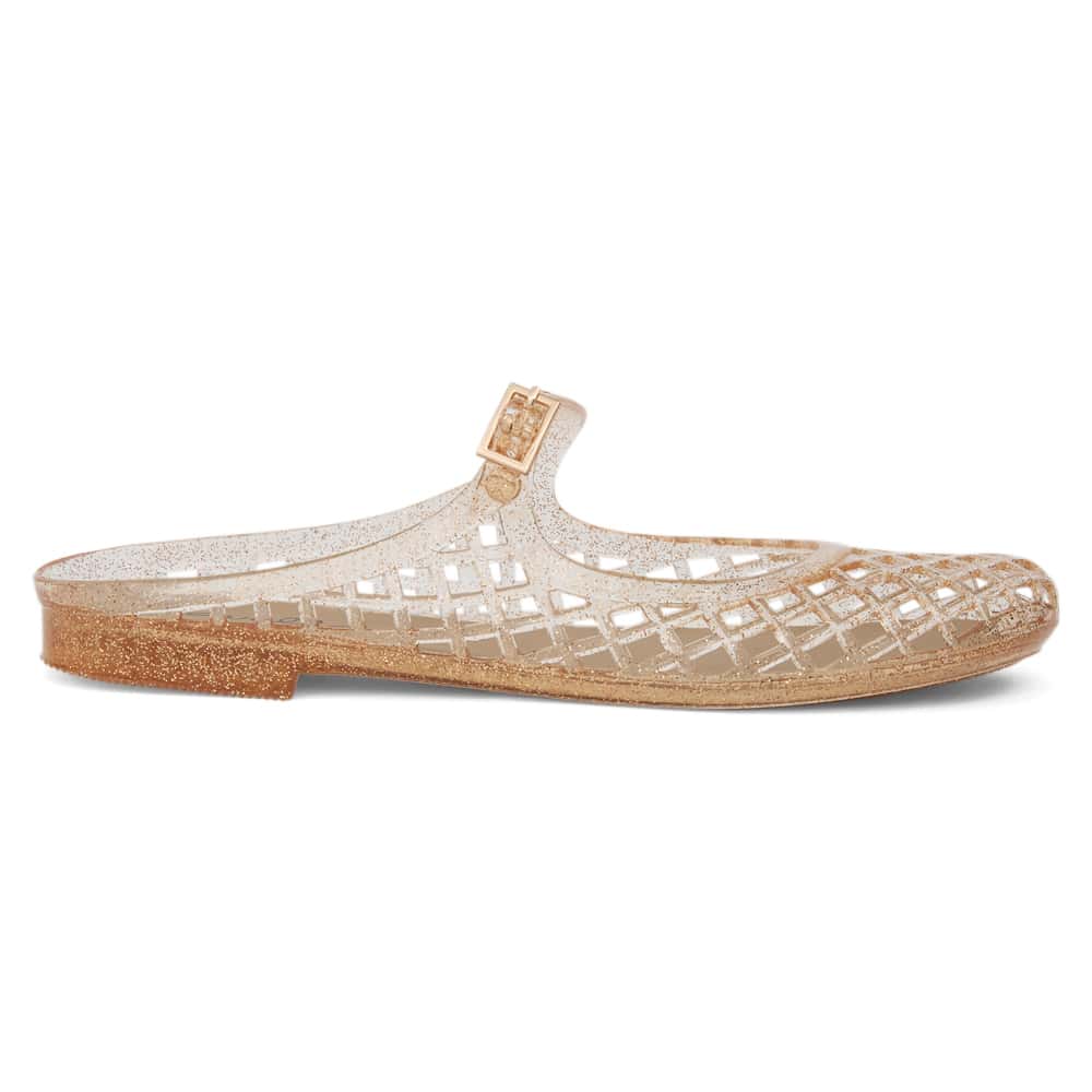 Prissy Ballet Flat in Gold Jelly