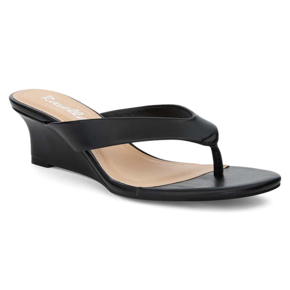 Quinn Heel in Black Smooth