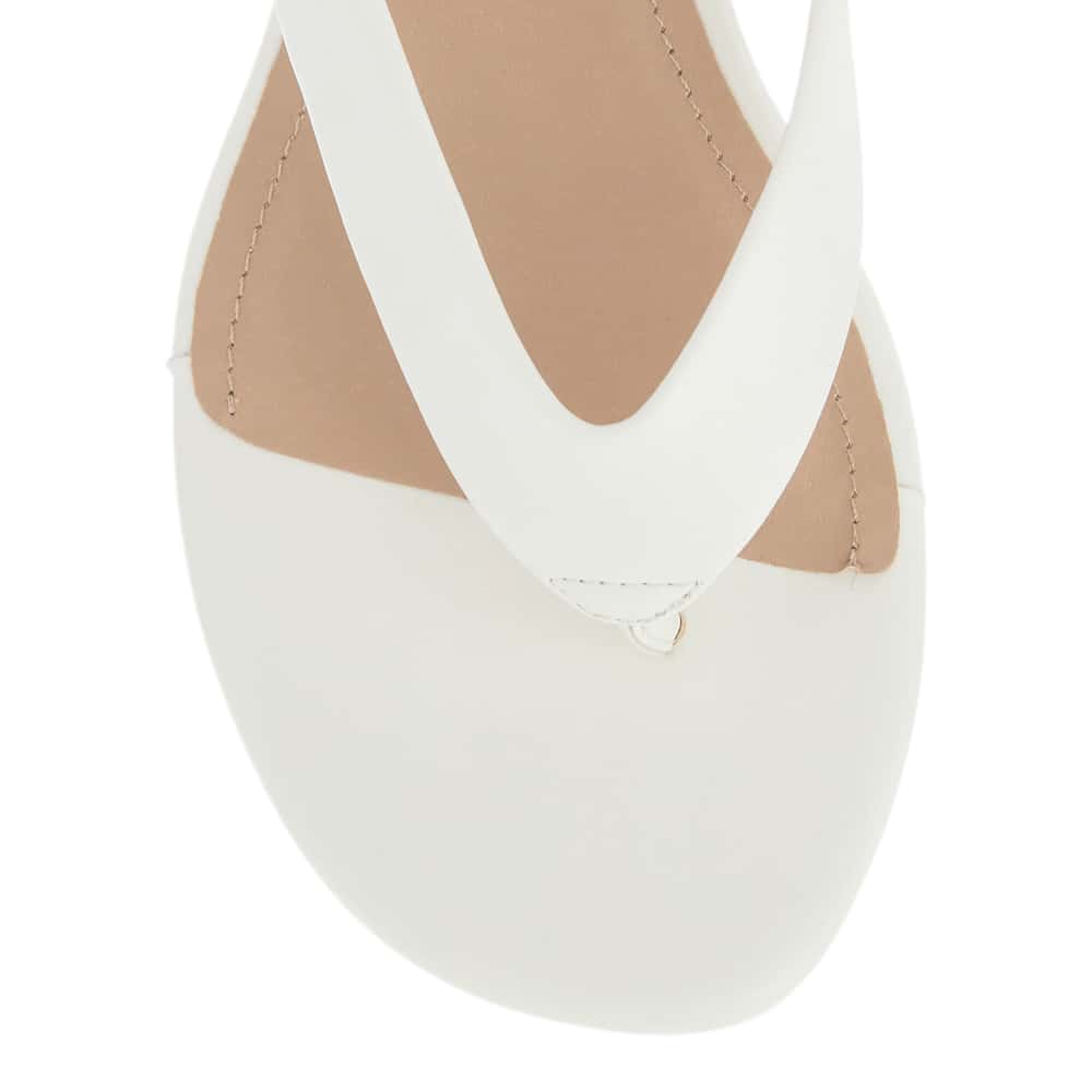Quinn Heel in White Smooth