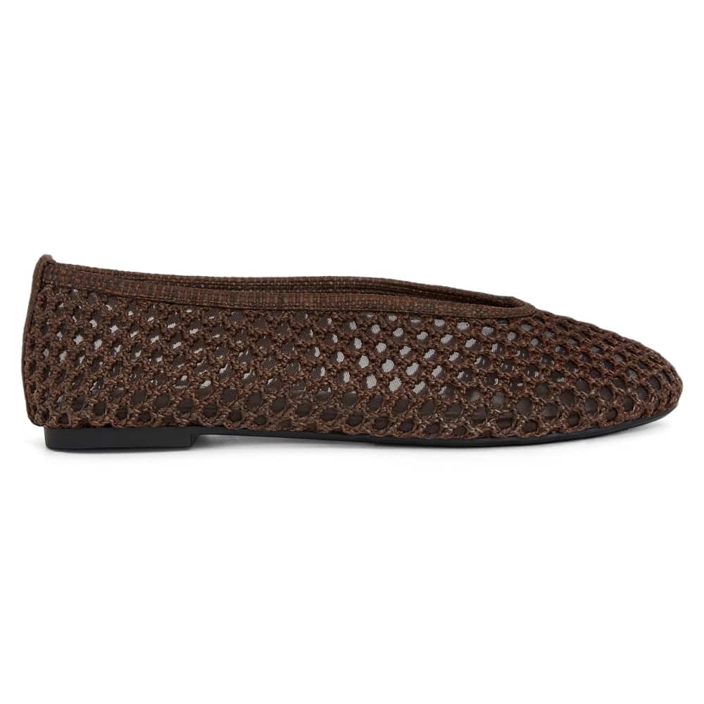 Rayner Flat in Chocolate  Mesh