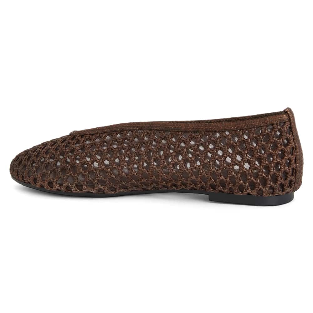 Rayner Flat in Chocolate  Mesh