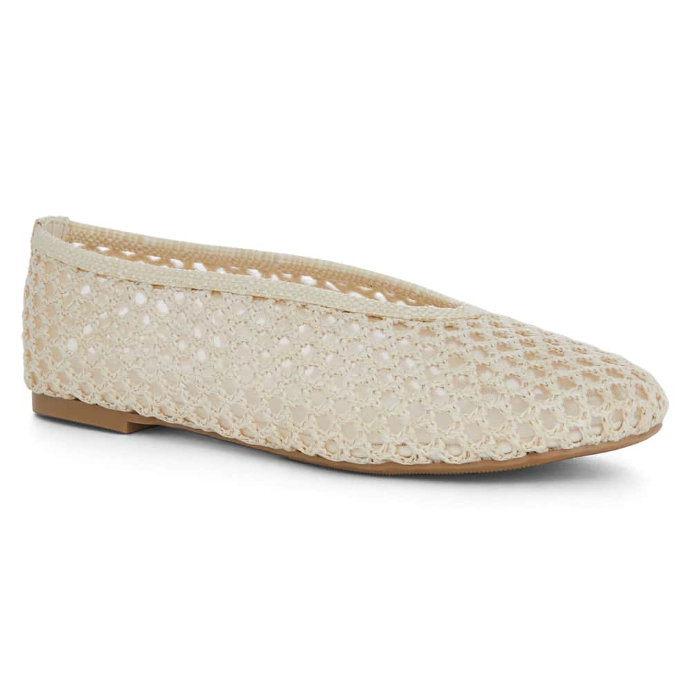 Rayner Flat in Ivory Mesh Mesh