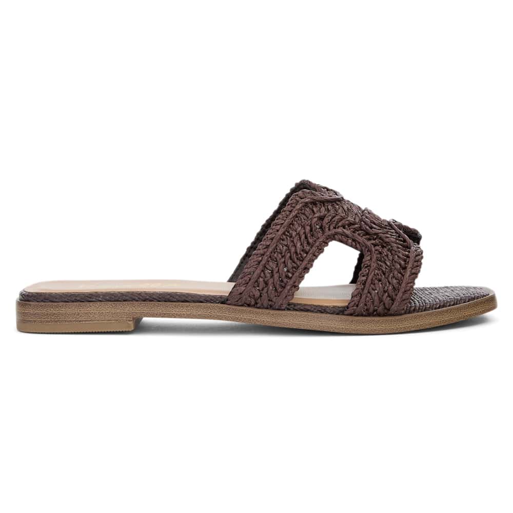Reema Sandal in Chocolate Raffia Raffia