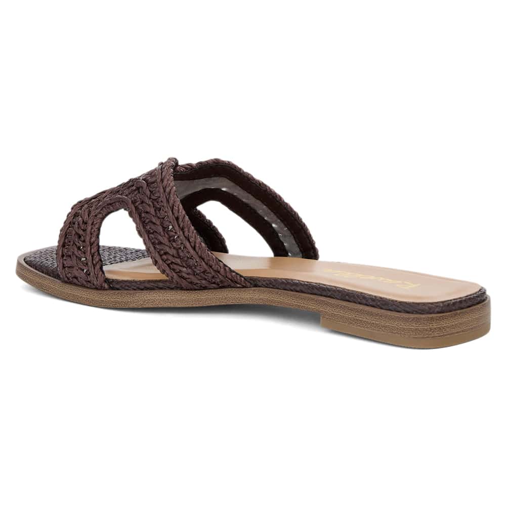 Reema Sandal in Chocolate Raffia Raffia