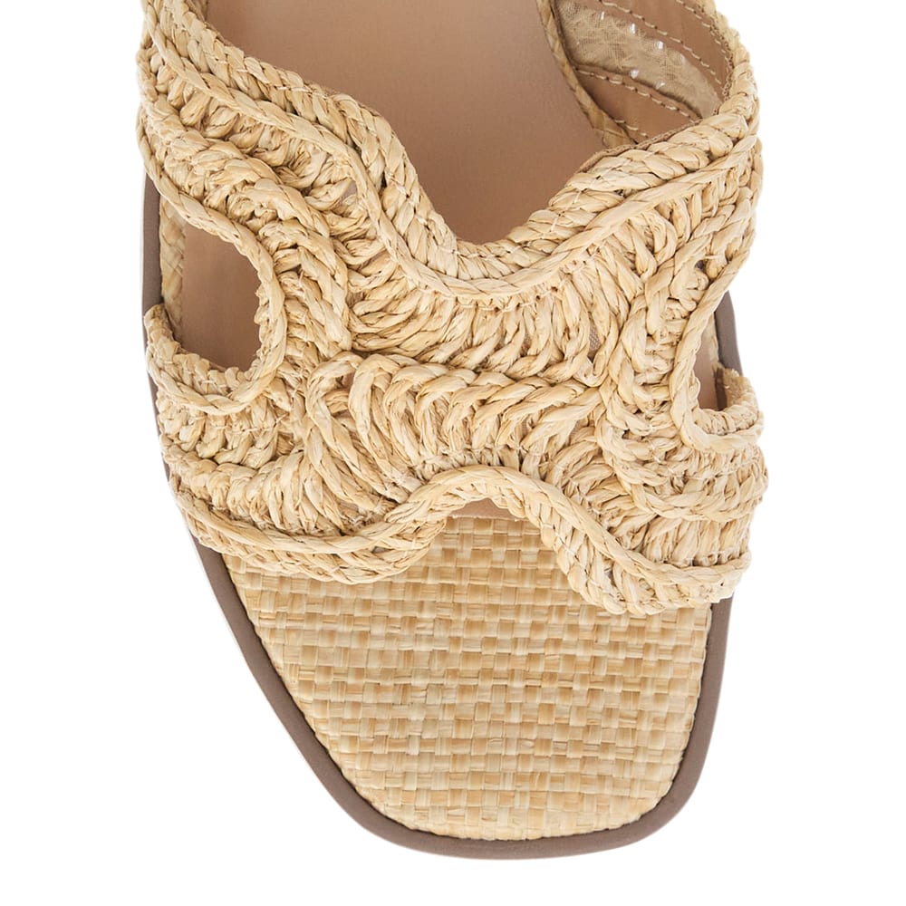 Reema Sandal in Natural Raffia Raffia