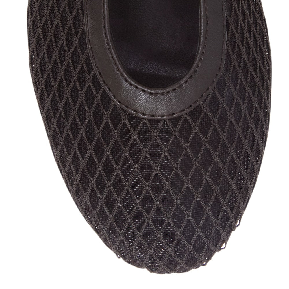 Reign Ballet Flat in Chocolate  Mesh