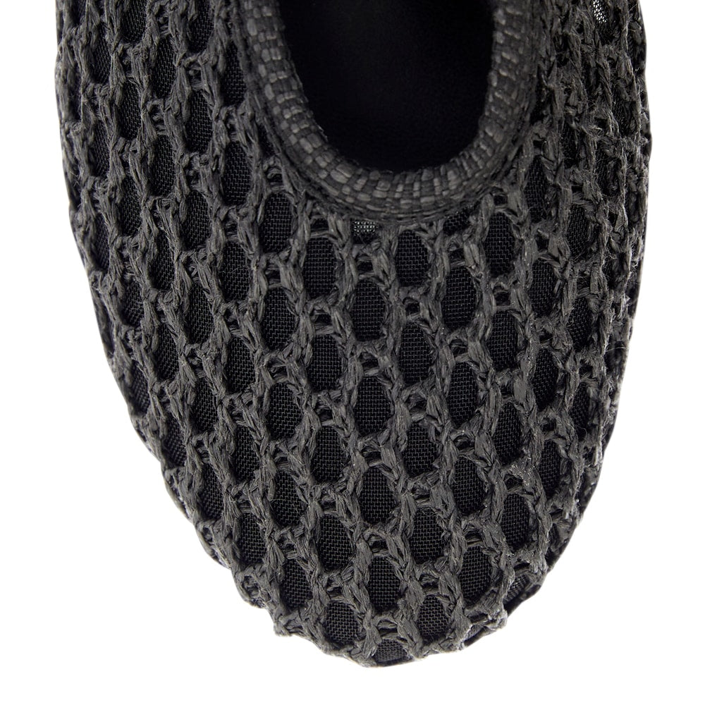Renn Ballet Flat in Black Mesh