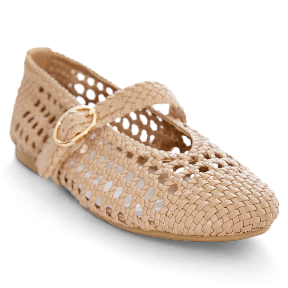 Retro Flat in Nude Weave