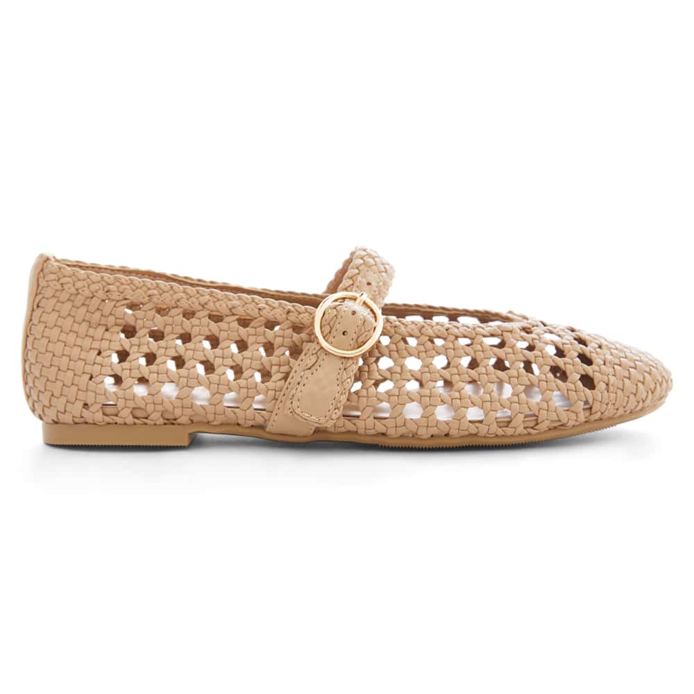 Retro Flat in Nude Weave