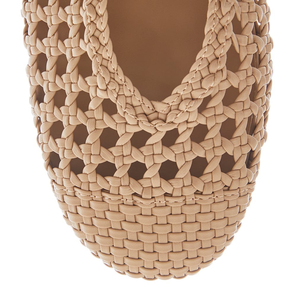 Retro Flat in Nude Weave