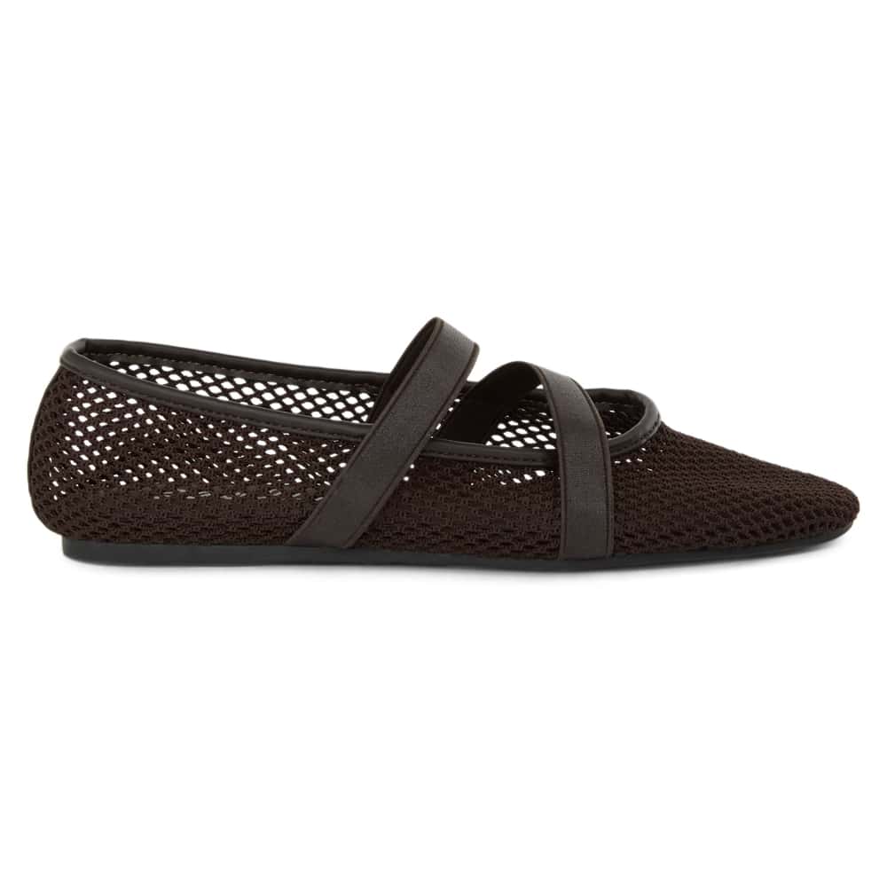 Rexa Ballet Flat in Chocolate  Mesh