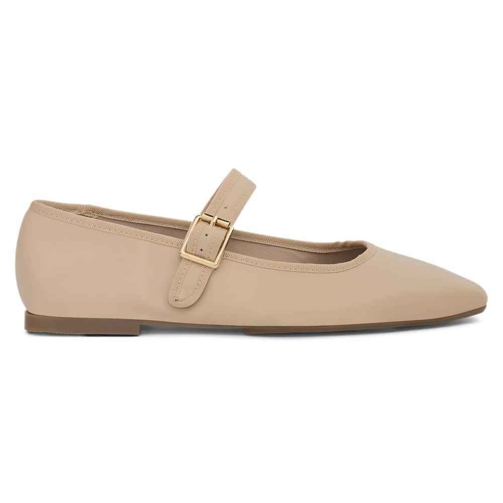 Romy Ballet Flat in Nude Smooth