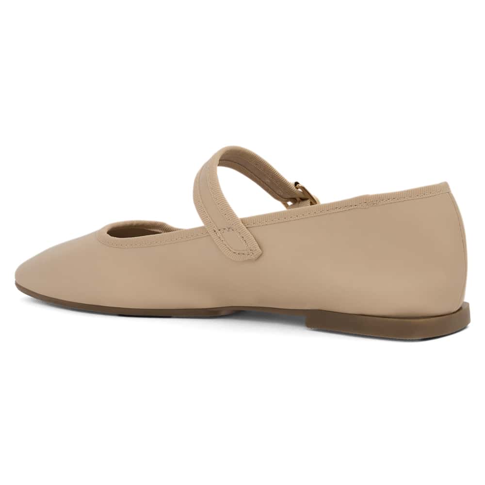 Romy Ballet Flat in Nude Smooth
