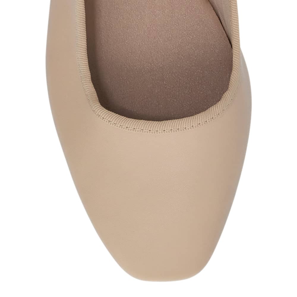 Romy Ballet Flat in Nude Smooth