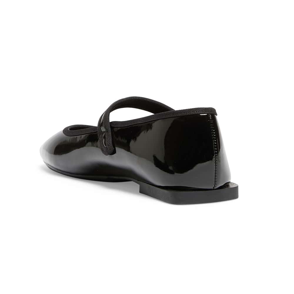 Romy Ballet Flat in Black Patent