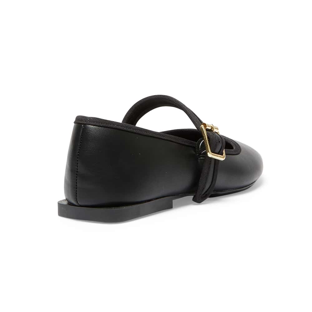 Romy Flat in Black Smooth