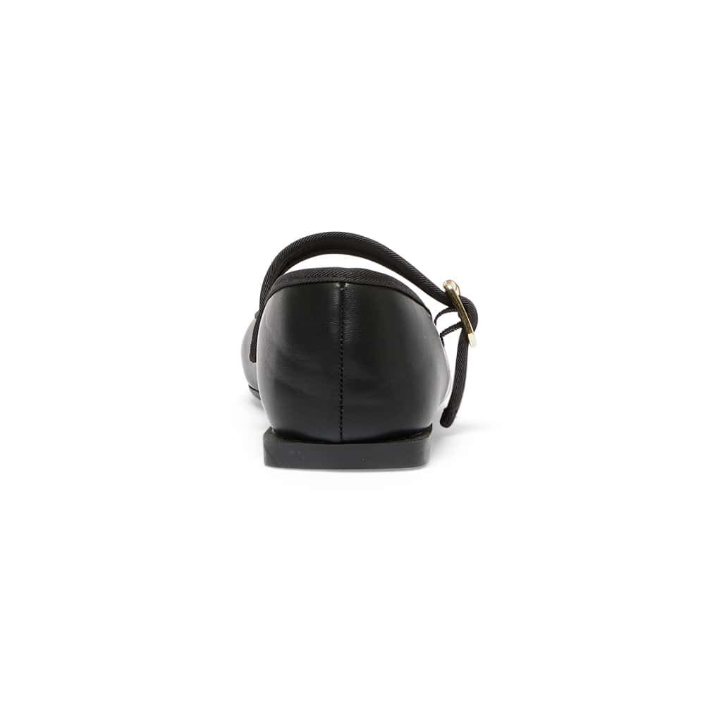 Romy Flat in Black Smooth