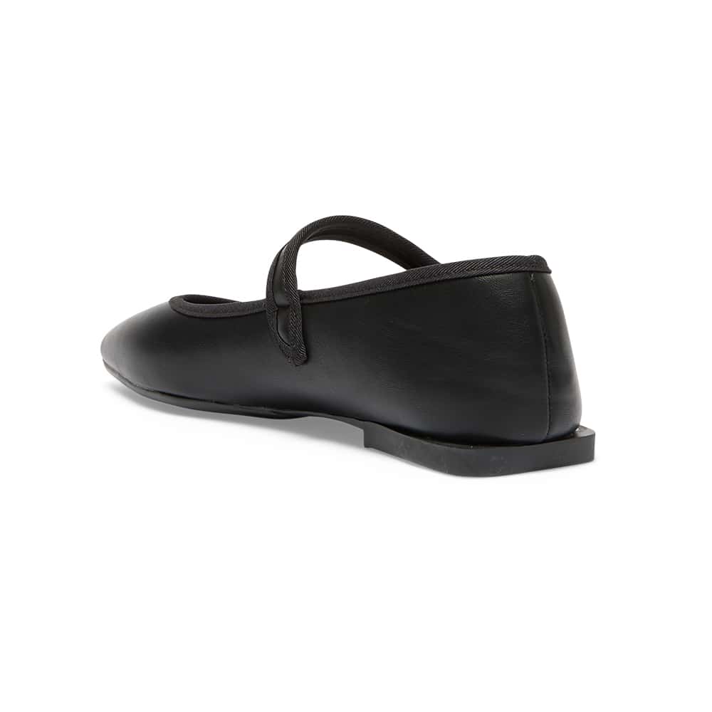 Romy Flat in Black Smooth