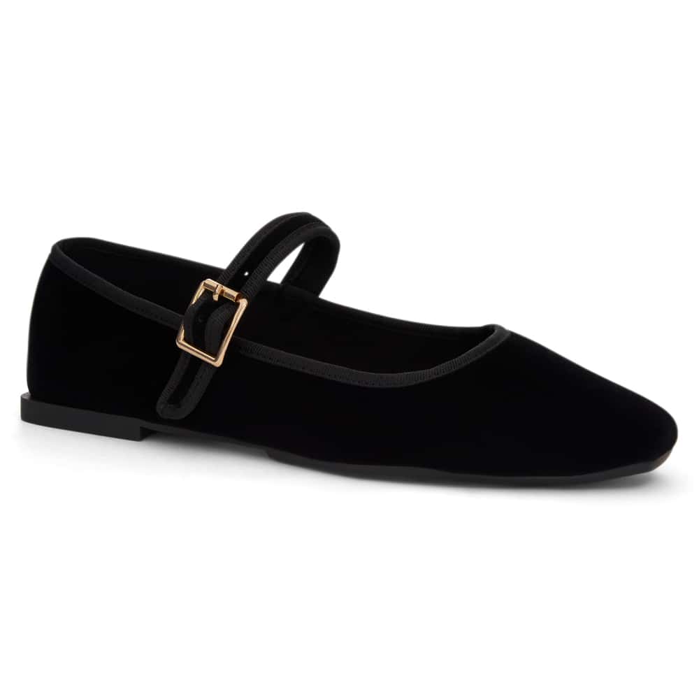 Romy Ballet Flat in Black Velvet