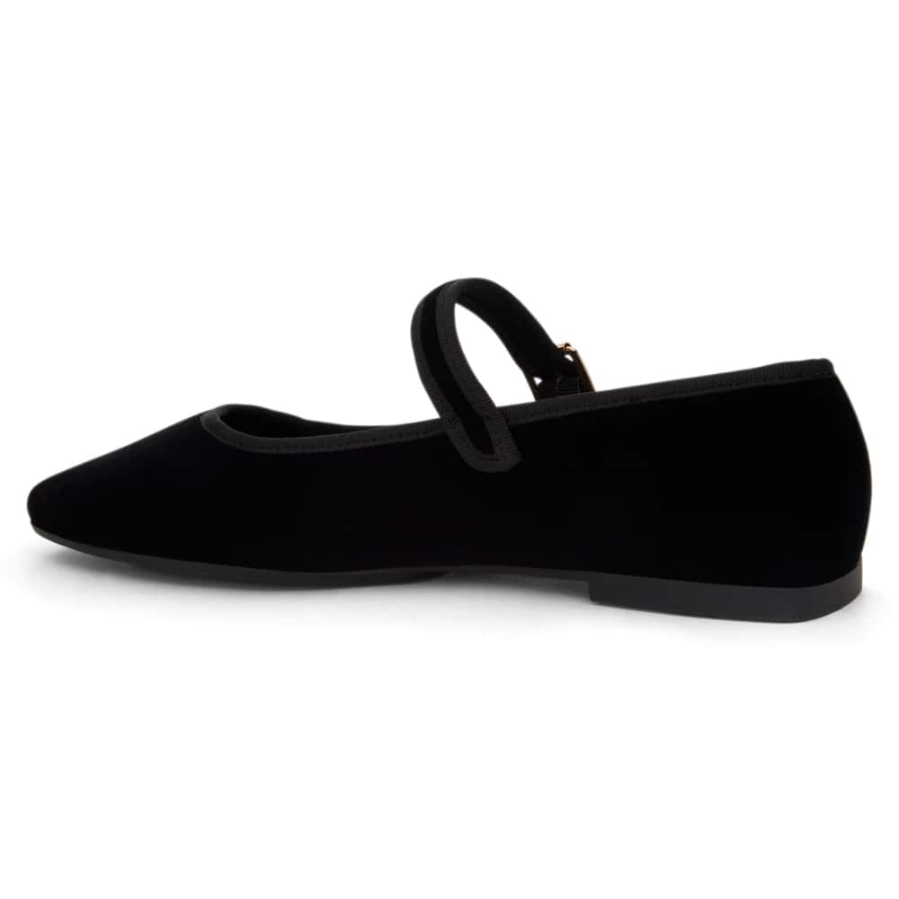 Romy Ballet Flat in Black Velvet