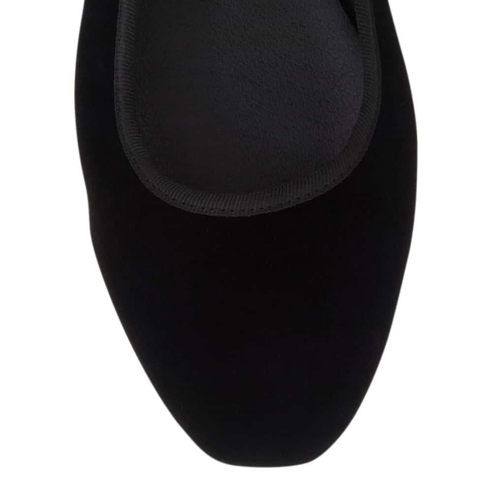 Romy Ballet Flat in Black Velvet