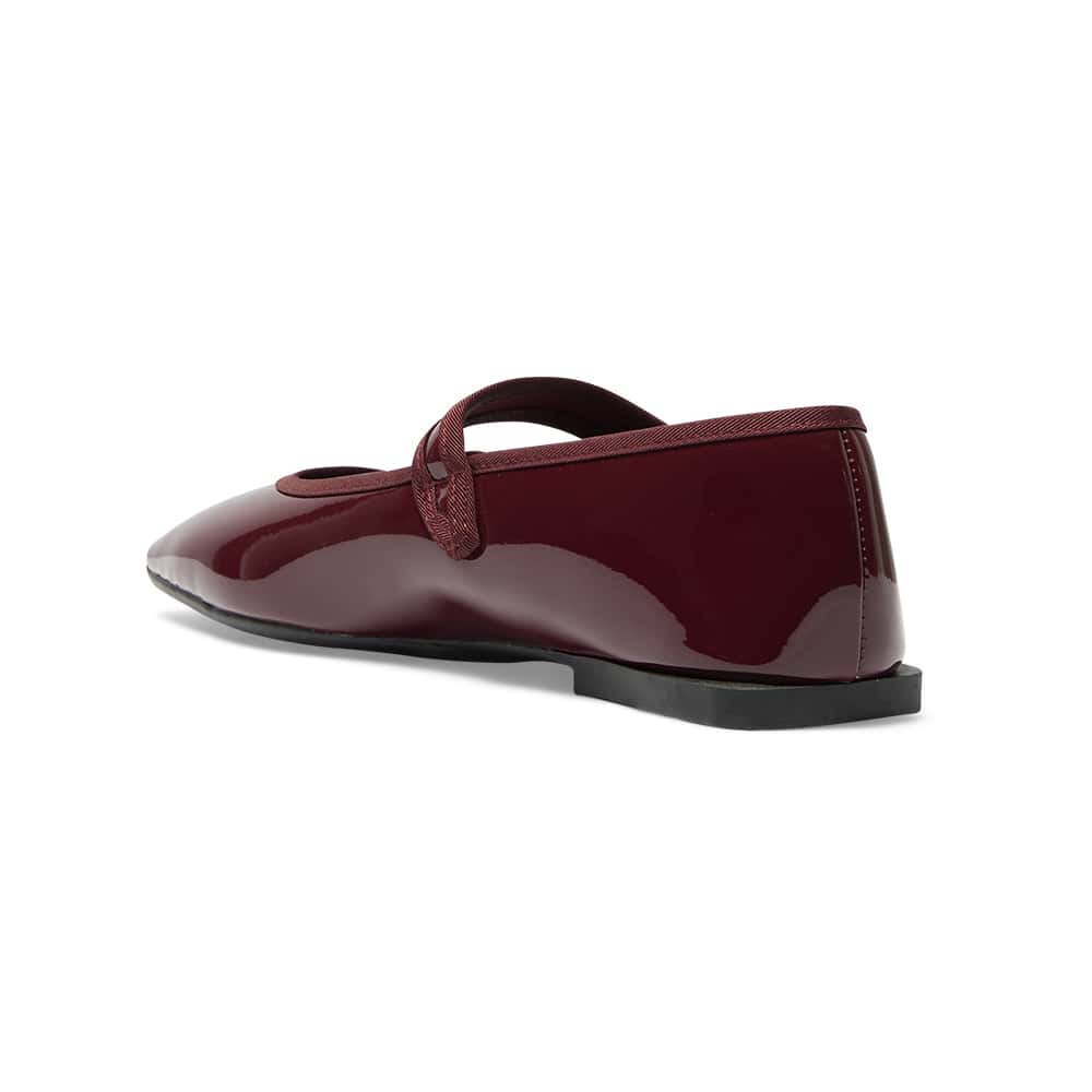 Romy Ballet Flat in Cherry Patent