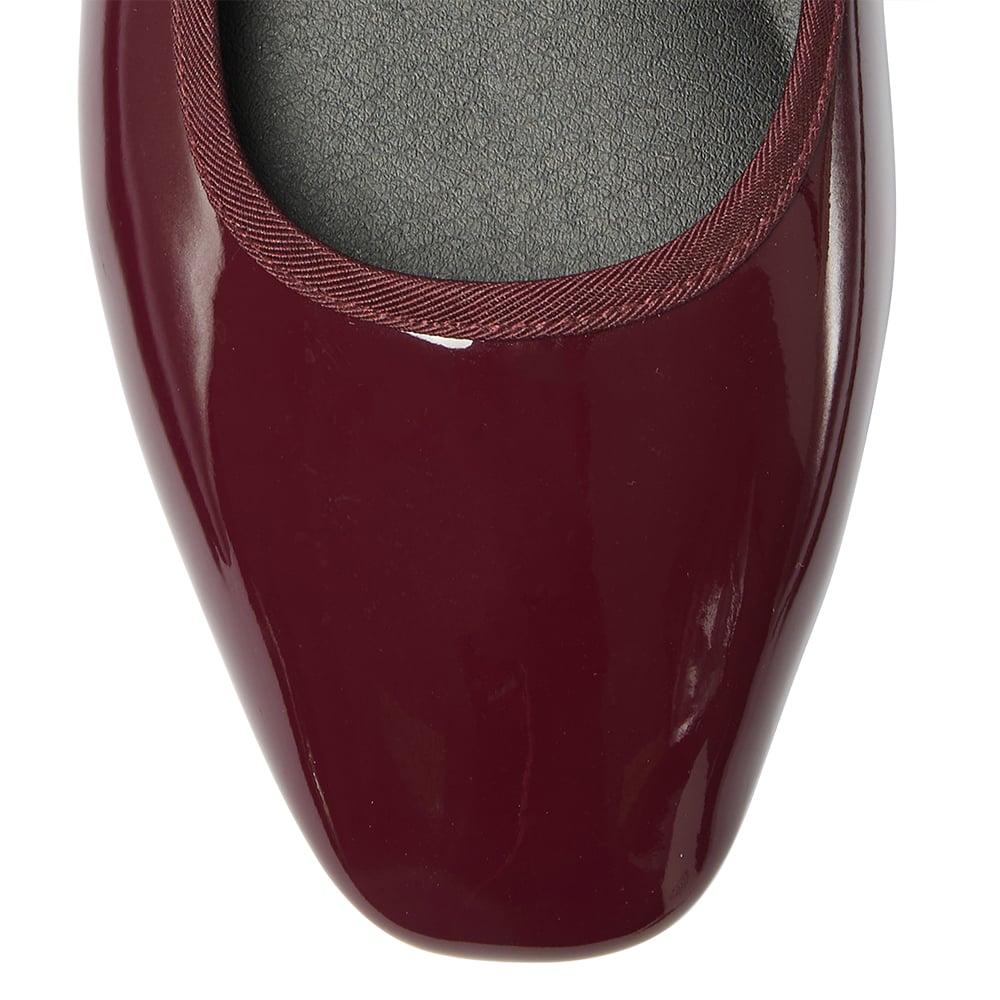 Romy Ballet Flat in Cherry Patent