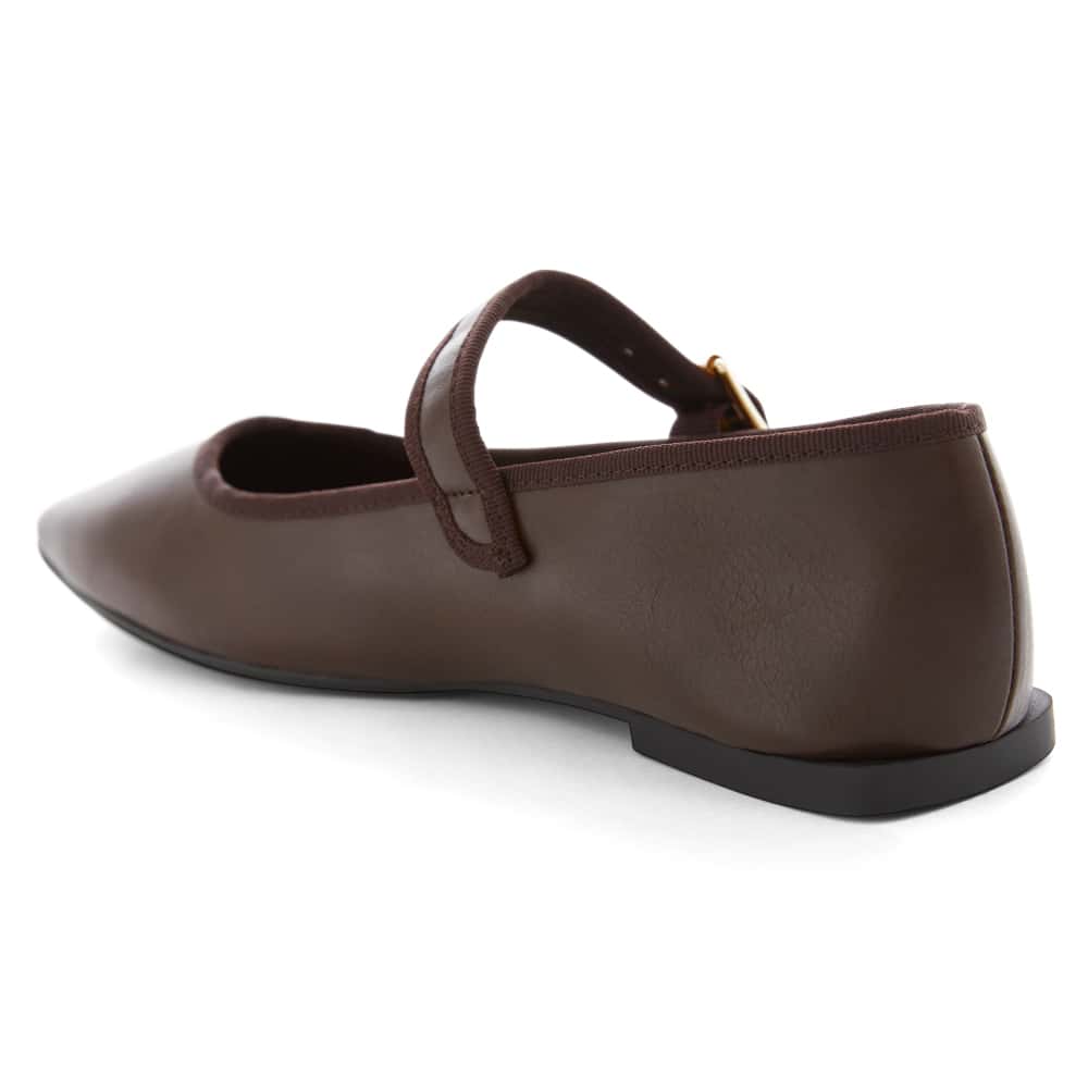 Romy Ballet Flat in Chocolate Smooth