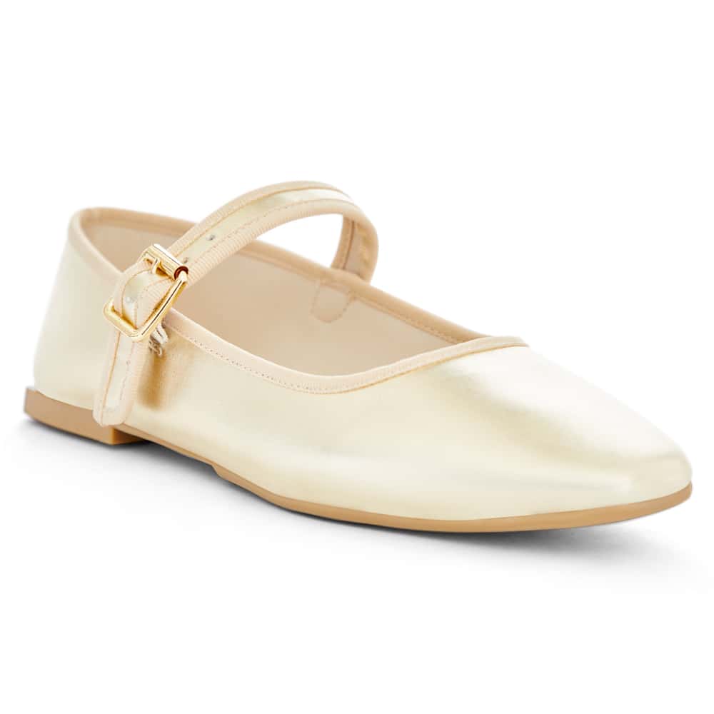 Romy Ballet Flat in Gold Metallic